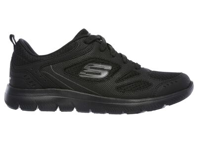 SKECHERS, sportliche Damen-Sneaker, mit Nappaleder-Bes&auml;tzen 